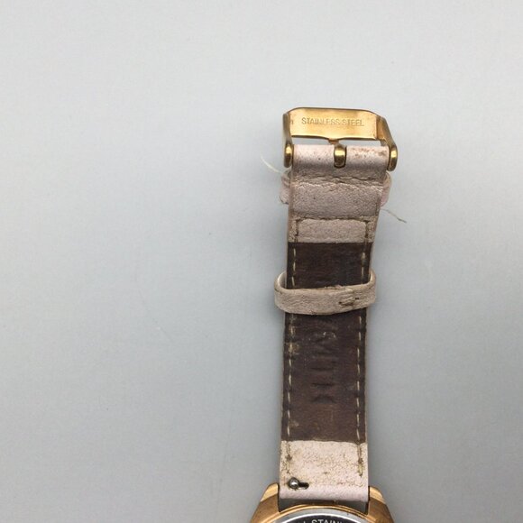 MVMT Coronada Watch Women 36mm Gold Tone Date Pink Leather Band New Battery - Picture 12 of 15